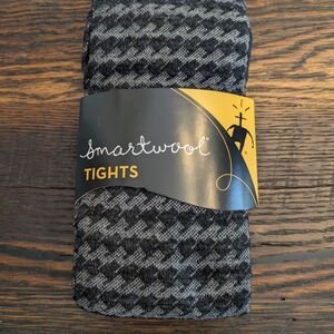Smartwool Houndstooth Black and Gray Tights